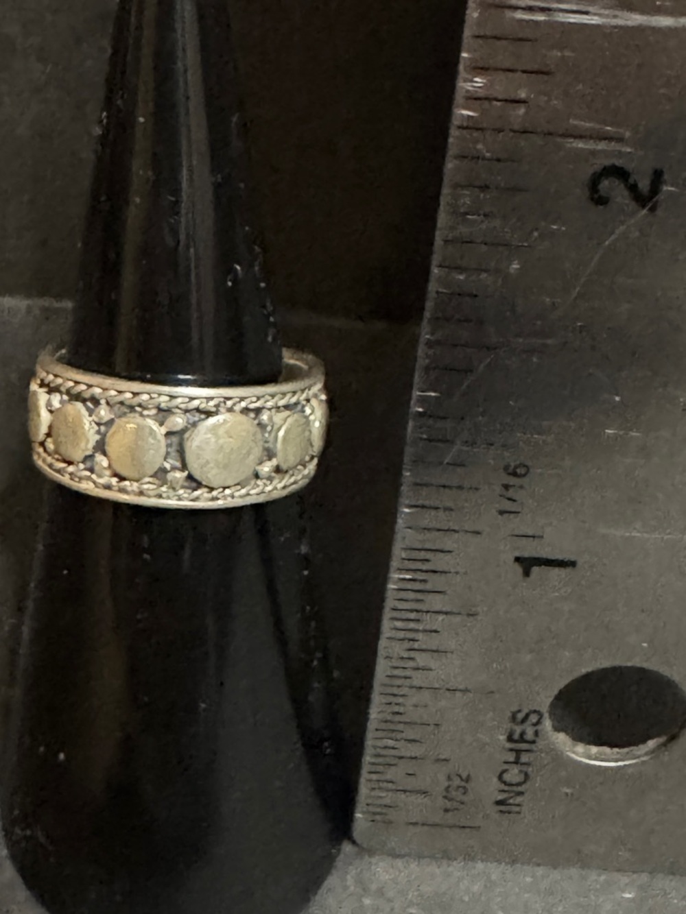 Sterling Silver Dot Band Ring